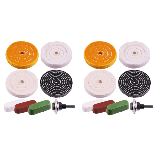 8Pcs 4 Inch Polishing Wheels Pad Denim Wheels for Bench Grinder