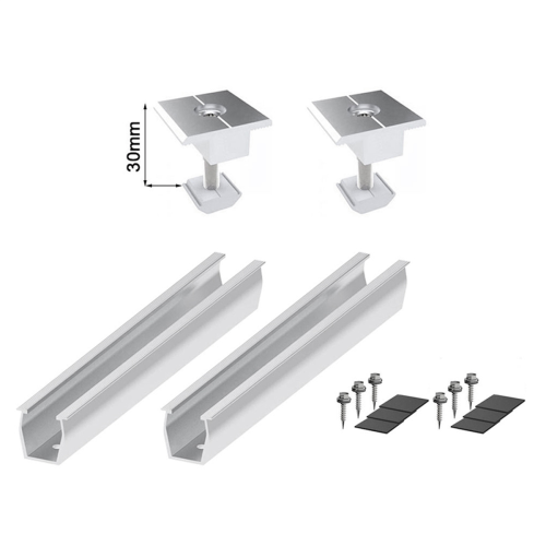 Solar Panel Mount Bracket Rails Clamp Fastening Module Mount, 30mm 1
