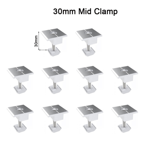 10Pc Adjustable Solar Panel Bracket Clamp for Solar Panel System 30mm 1