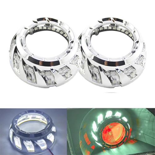 peças de 3 polegadas xenônio LED lente do projetor espiral cobertura 2