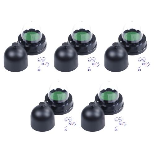 Lanciatore automatico di dadi a batteria con 5 dadi neri