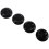 Set di 4 cuscinetti per gambe in plastica per pianoforte (nero) 2