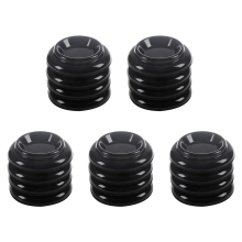 Juego de 4 copas de plástico para ruedas de piano y almohadillas para pies (negras)