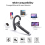 Auricolare Bluetooth wireless con microfono singolo vivavoce per ufficio/guida A 2