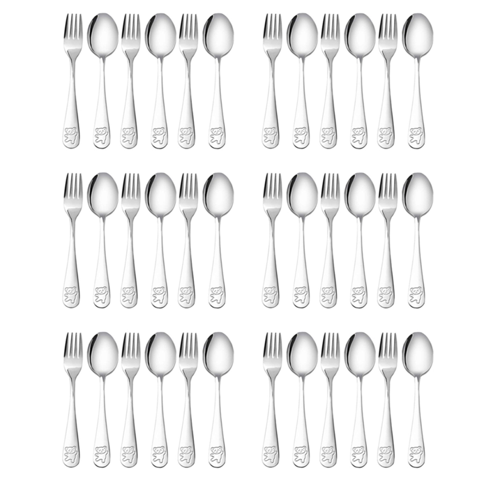 Stainless Steel Child Safety Cutlery Bear Children Spoon Umærket