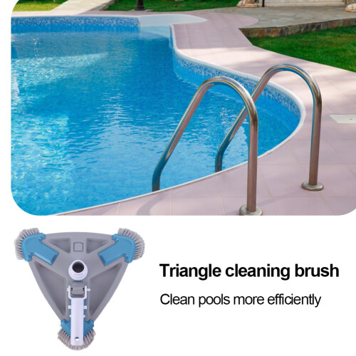 Cabeça de aspirador de piscina em formato triangular, escova limpadora 2