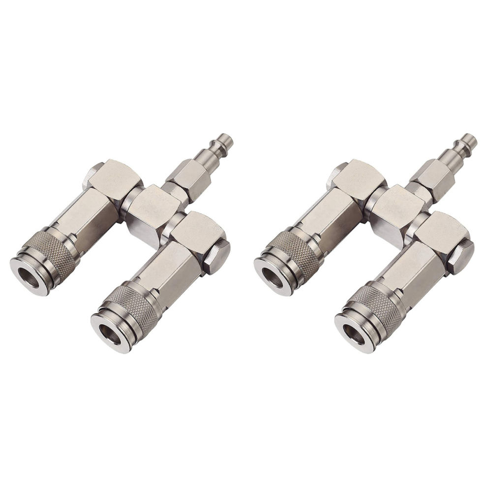 Photos - Other Hand Tools Air Hose Connector 2 Way Air Hose Splitter 1/4 in Swivel 360 Degrees
