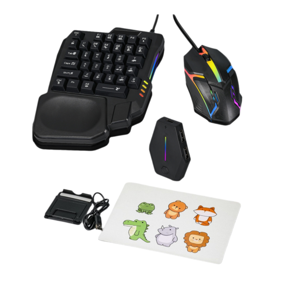 35Key Ergonomics Rgb Gaming Toetsenbord + Toetsenbord Voor-image