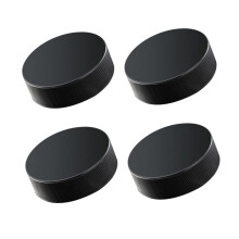 Pack of 4 normal hockey balls, roller hockey, ice hockeys, ice hockey, practice ice hockeypuk street hockey balls, puck floor Black Size 2