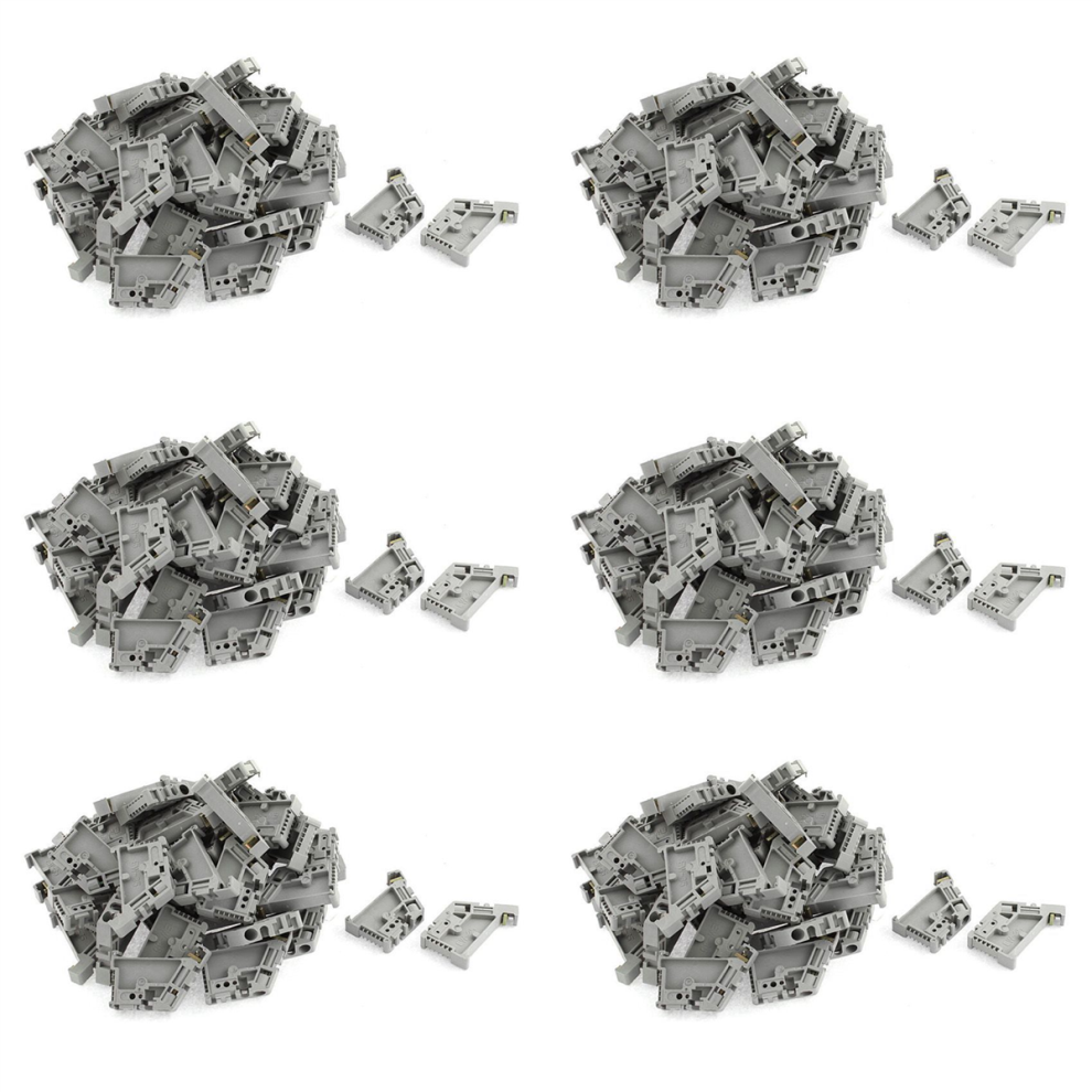 50Pcs 35Mm Din Rail Terminal Block End Stopper Mounting Clips 4714141590967