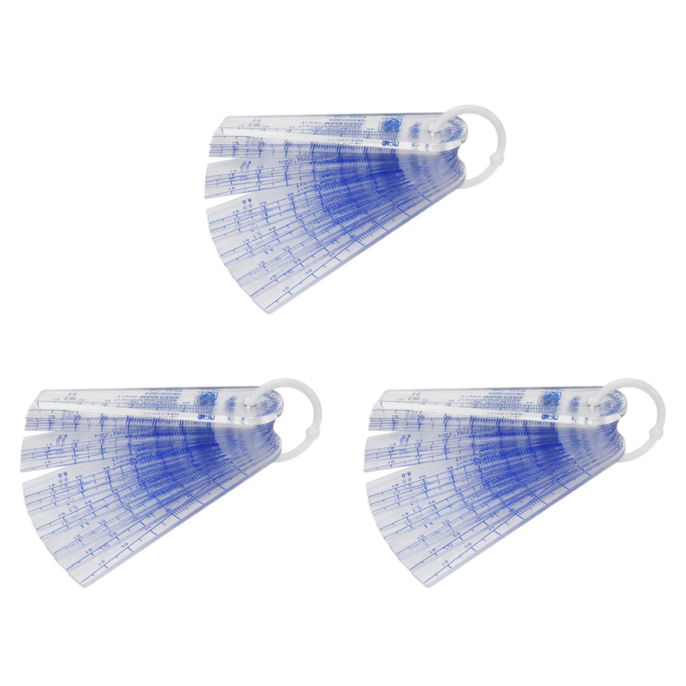 Plastic Feeler Gauge 0.05Mm To 3Mm Metric -Measuring Tool 21 Leaf 4714141590028