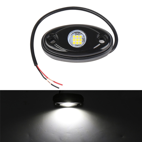 Kit di luci al neon a LED da 4 pezzi con 9 LED per camion da strada e barche, bianco