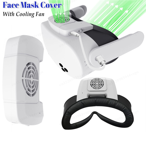 VR Face Cushion Pad with Cooling Fan for Meta 3S 1