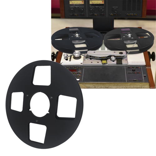 10Inch Empty Tape Reel 4 Hole Aluminum Empty Disc Opening Reel Black 2