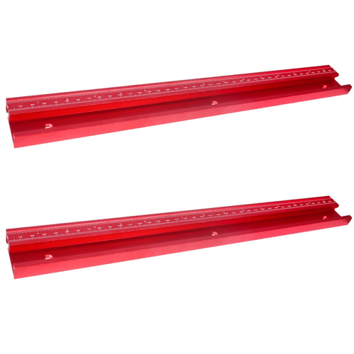 T-Track 45 Chute com escala mm/polegadas Liga vermelha T-tracks Slot Miter