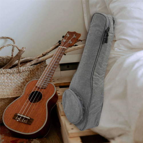 Mochila de algodão impermeável Oxford Ukelele de 23 polegadas cinza 2