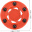 Inline Hockey Puck Training Puck PVC Men 7.5X2.5CM red 2