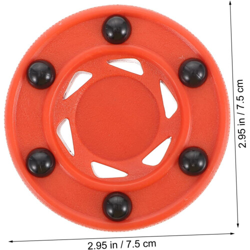 Inline Hockey Puck Training Puck PVC Men 7.5X2.5CM red 1