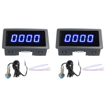 Tacómetro digital con 4 LED azules, medidor de velocidad y RPM + interruptor de proximidad Hall