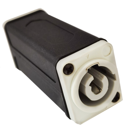 LED PowerCon AC Coupler Adapter Extender Connector White to White 2