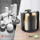 Rotatable Cup and Lid Organizer with 4 Compartments Black 7