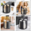 Rotatable Cup and Lid Organizer with 4 Compartments Black 6