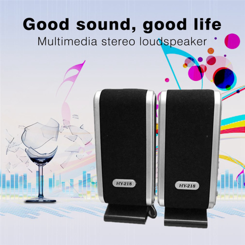 2 Pcs USB Computer Speakers Stereo 3.5mm with Ear Jack for Desktop 2