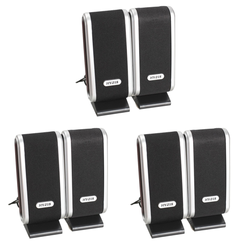 2 Pcs USB Computer Speakers Stereo 3.5mm with Ear Jack for Desktop 1