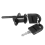 Zinc Alloy Drawer Cupboard Locker Cam Lock with Keys, Black 2