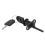 Zinc Alloy Drawer Cupboard Locker Cam Lock with Keys, Black 4