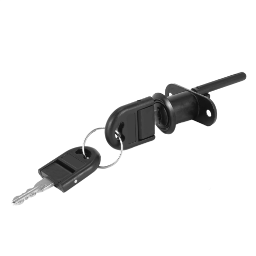 Zinc Alloy Drawer Cupboard Locker Cam Lock with Keys, Black 2
