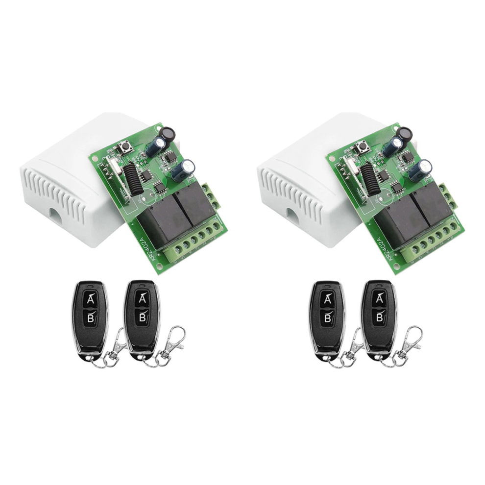 433Mhz Remote Control Switch Wireless Relay 2Ch Module 4714141505626