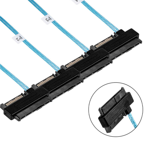 Καλώδιο δεδομένων Mini Sas Sff-8087 σε 4 Sff-8482 για σκληρό δίσκο διακομιστή 0,5 μ. 2