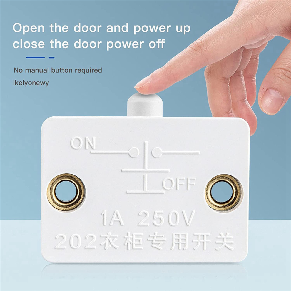 6Pcs Door Led Switch For Closet Light,Electrical Lamp Switches,Black 4714141504537