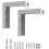 2Pcs Projector Curtain Hanger Projector Screen L-Bracket 6