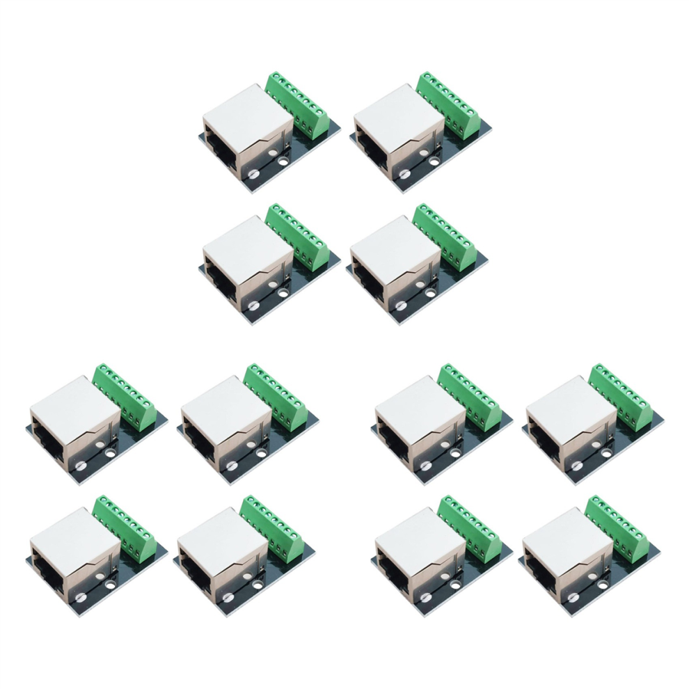 4Pcs Rj45 Ethernet Female Socket Connector Breakout Board 4714141508610