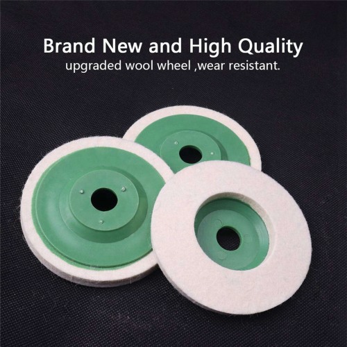 10Pcs 100Mm 4 Inch Wool Buffing Round Wheels Pads Polisher Wheels 2