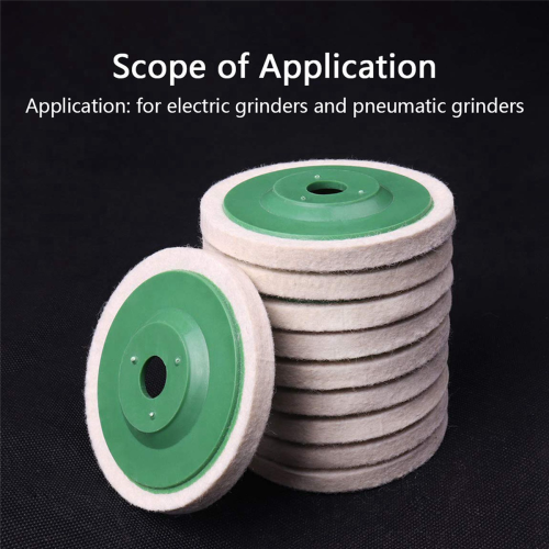 10Pcs 100Mm 4 Inch Wool Buffing Round Wheels Pads Polisher Wheels 1