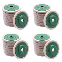 10Pcs 100Mm 4 Inch Wool Buffing Round Wheels Pads Polisher Wheels