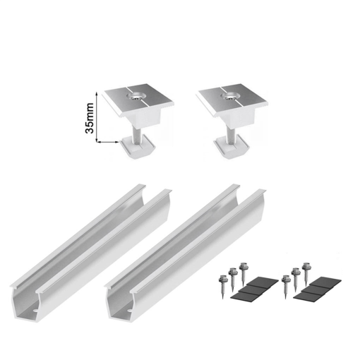 Solar Panel Mount Bracket Rails Clamp Fastening Module Mount, 35mm 1