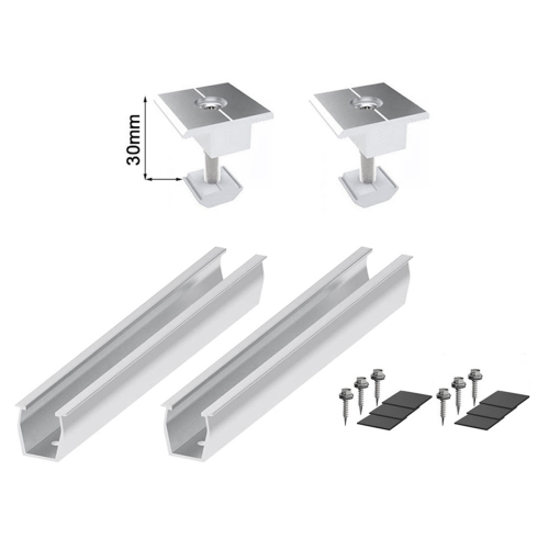 Solar Panel Mount Bracket Rails Clamp Fastening Module Mount, 30mm 1