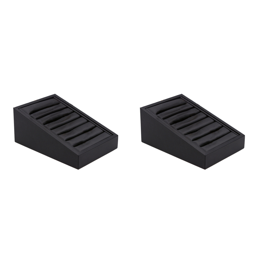 Caja De Almacenamiento Para Anillos, Pendientes Y Bandeja Organizadora De Joyas, Estuche Expositor.-image