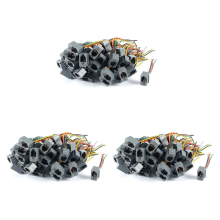 50 stuks 616E 4P4C RJ9 vrouwelijke telefoonconnectoradapter 4 draden 8 cm