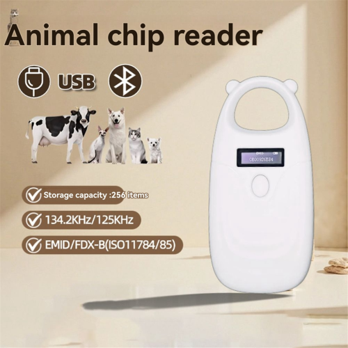 Handheld 134,2 KHz 125 kHz Tier RFID Reader Haustier Katze Hund Chip Scanner 1