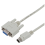 Καλώδιο λήψης DB9P σε 8P Mini Din RS232, λευκό, 8,2 πόδια για PLC -EH 4