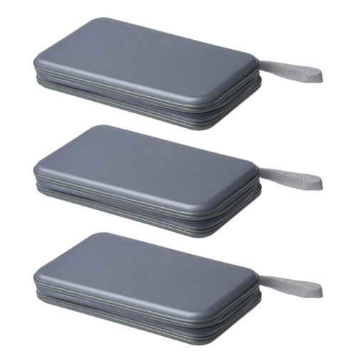 Estuche plateado para CD y DVD con 80 discos