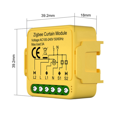 Tuya Zigbee Curtain Switch Module Connected Roller Shutters Motor 2
