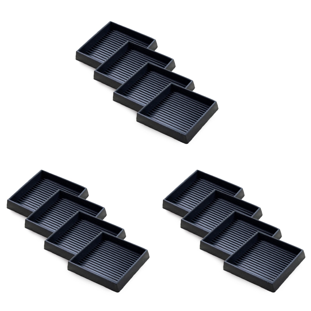 4Pcs Furniture Pads- 3X3in Anti Skid Caster Cups, Leg Coasters 4714141516585