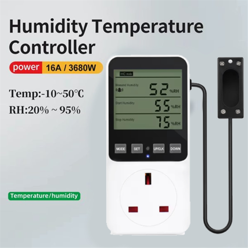 Humidity Controller Outlet 230V 13A Digital Thermostat UK Plug 2