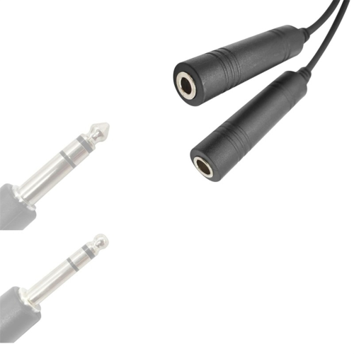 GA Dual Plugs Aviation Headphone to 2-Pin Pilot Headset Connector 1